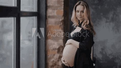 pregnant belly rub gif